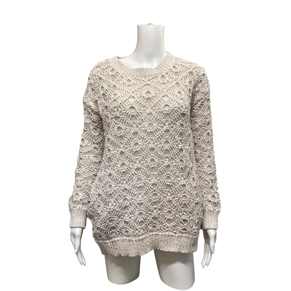 Listicle Intricate Lacy Detailing Pockets Knit Top Size M